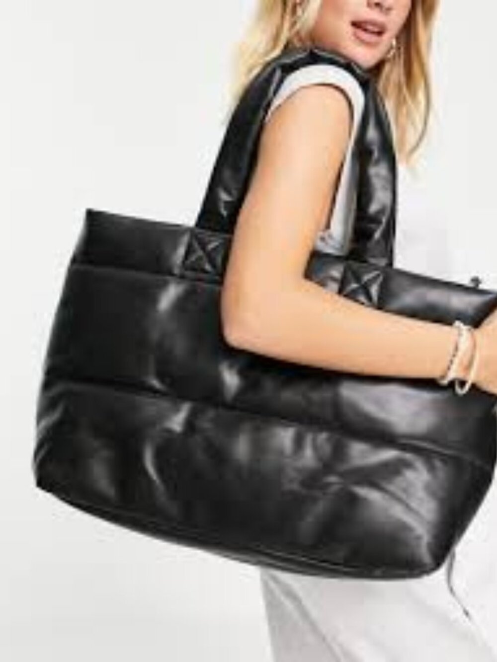 Topshop large puffy tote - used once like new super soft